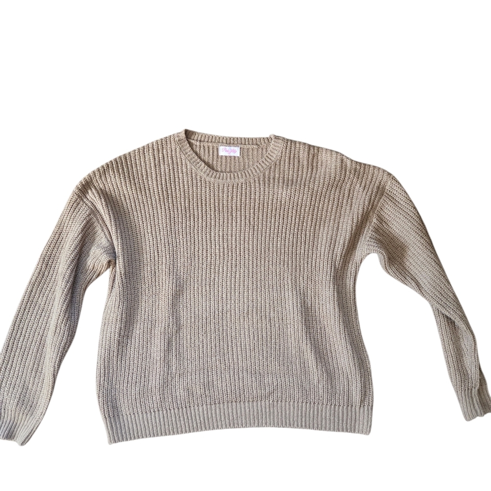 Pink Lily Oversized Tan Sweater